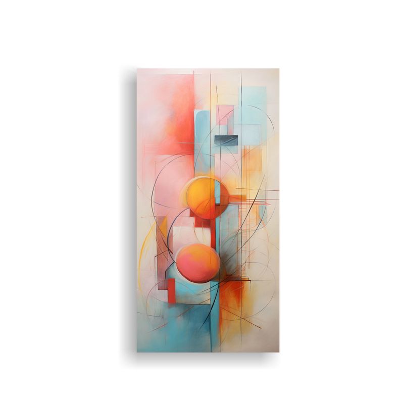 GENERICO - Cuadro Abstracto En Lienzo Con Visión 70x140 Cm