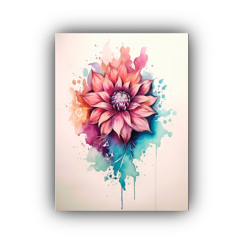 GENERICO - Pintura En Tela Temática De Flores Acuarela 80x120 Cm