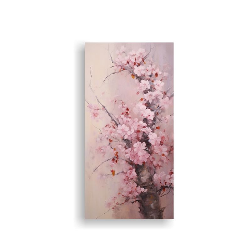 GENERICO - Pintura Abstracta De Cerezo En Flor O Sakura Arte 70x140 Cm