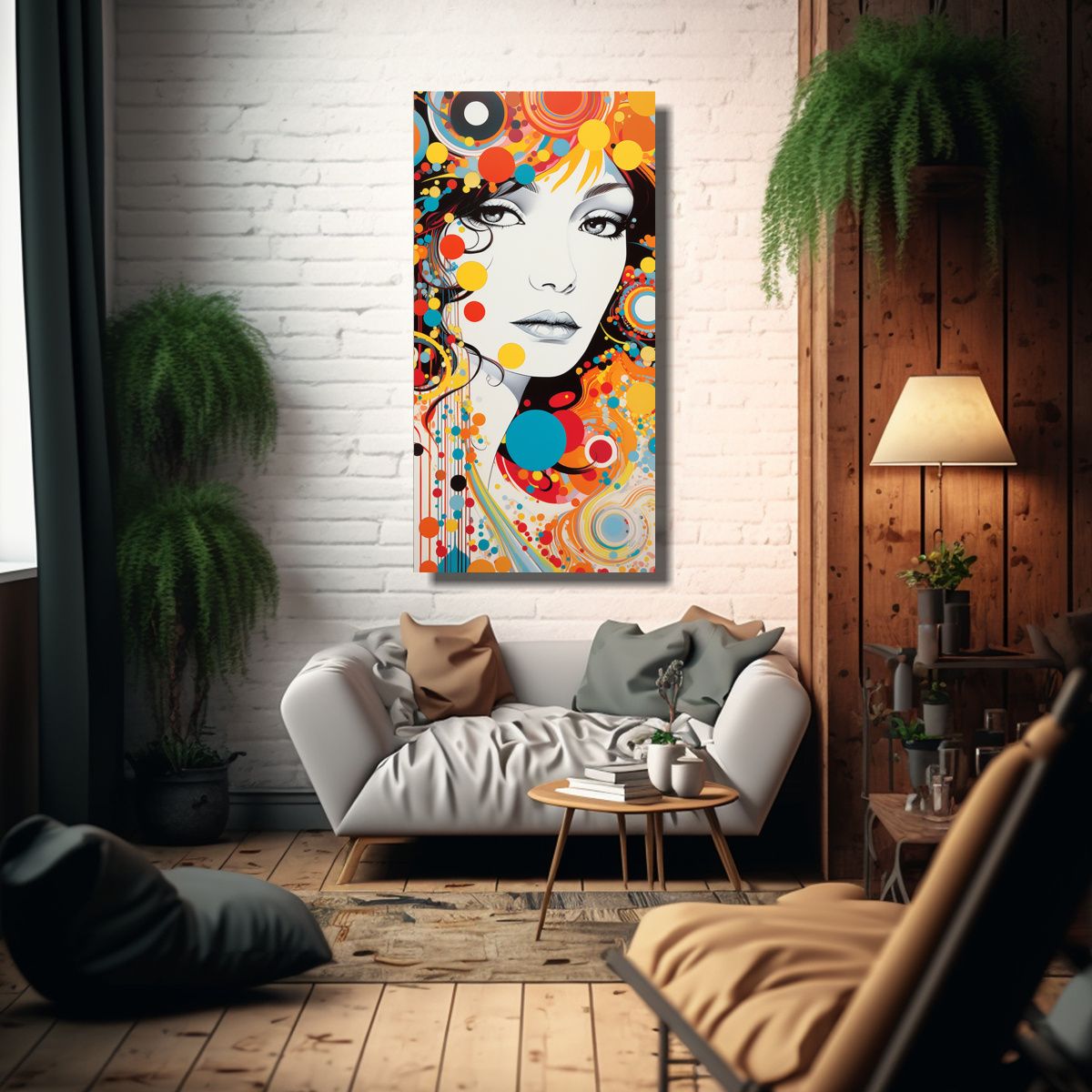 GENERICO - Cuadro Vintage Closeup Exótico Y Psicodélico 80x160 Cm