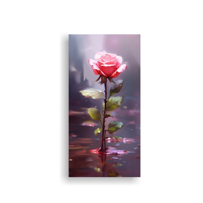 GENERICO - Pintura De Decoración Intrincada Con Una Flor 20x40 Cm