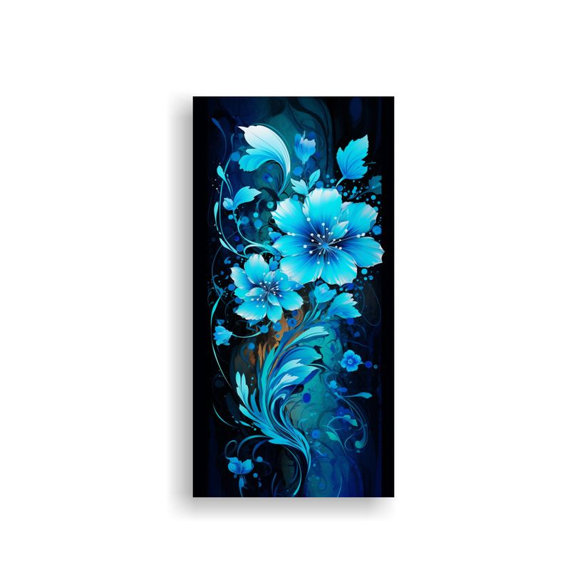 GENERICO - Lienzo Vertical Baño Atmosfera Neonoir Al Estilo 70x140 Cm