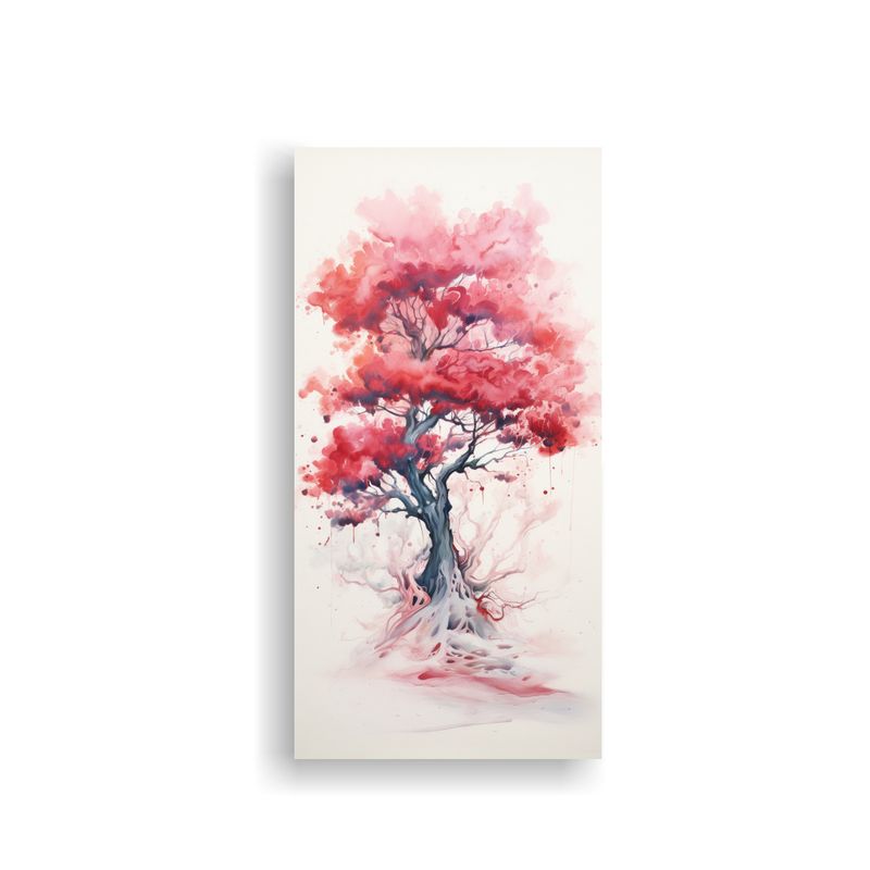 GENERICO - Pintura Abstracta De árbol De Enebro En Colores 20x40 Cm