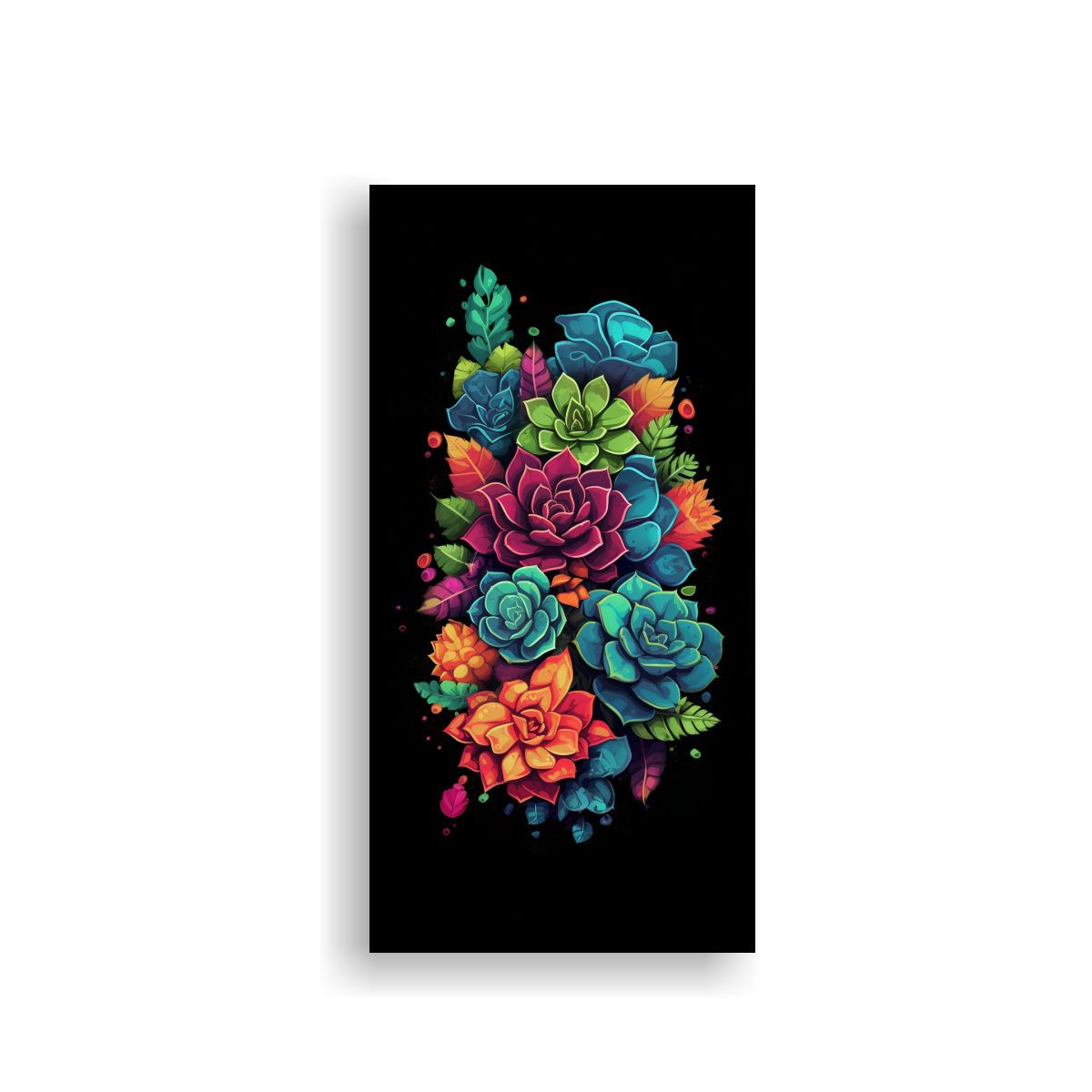 GENERICO - Diseño Minimalista De Camiseta Con Suculentas 20x40 Cm