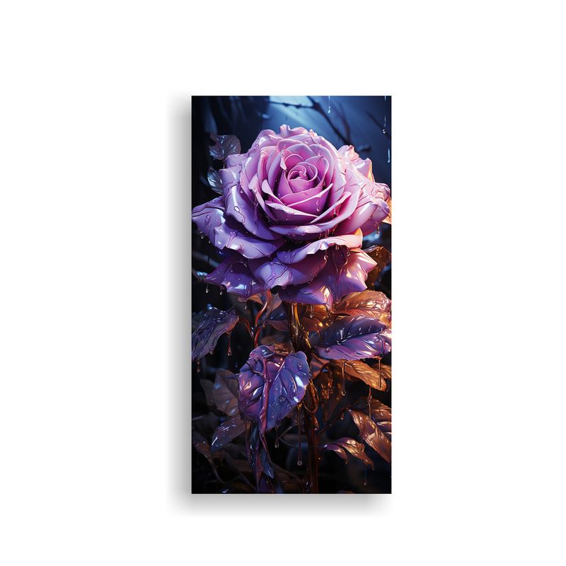 GENERICO - Pintura Abstracta Minimalista De Rosa Venenosa En 60x120 Cm