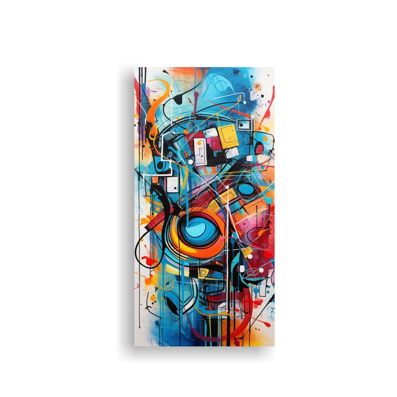 GENERICO - Cuadro Tela Sublimada Fusión De Graffiti 70x140 Cm
