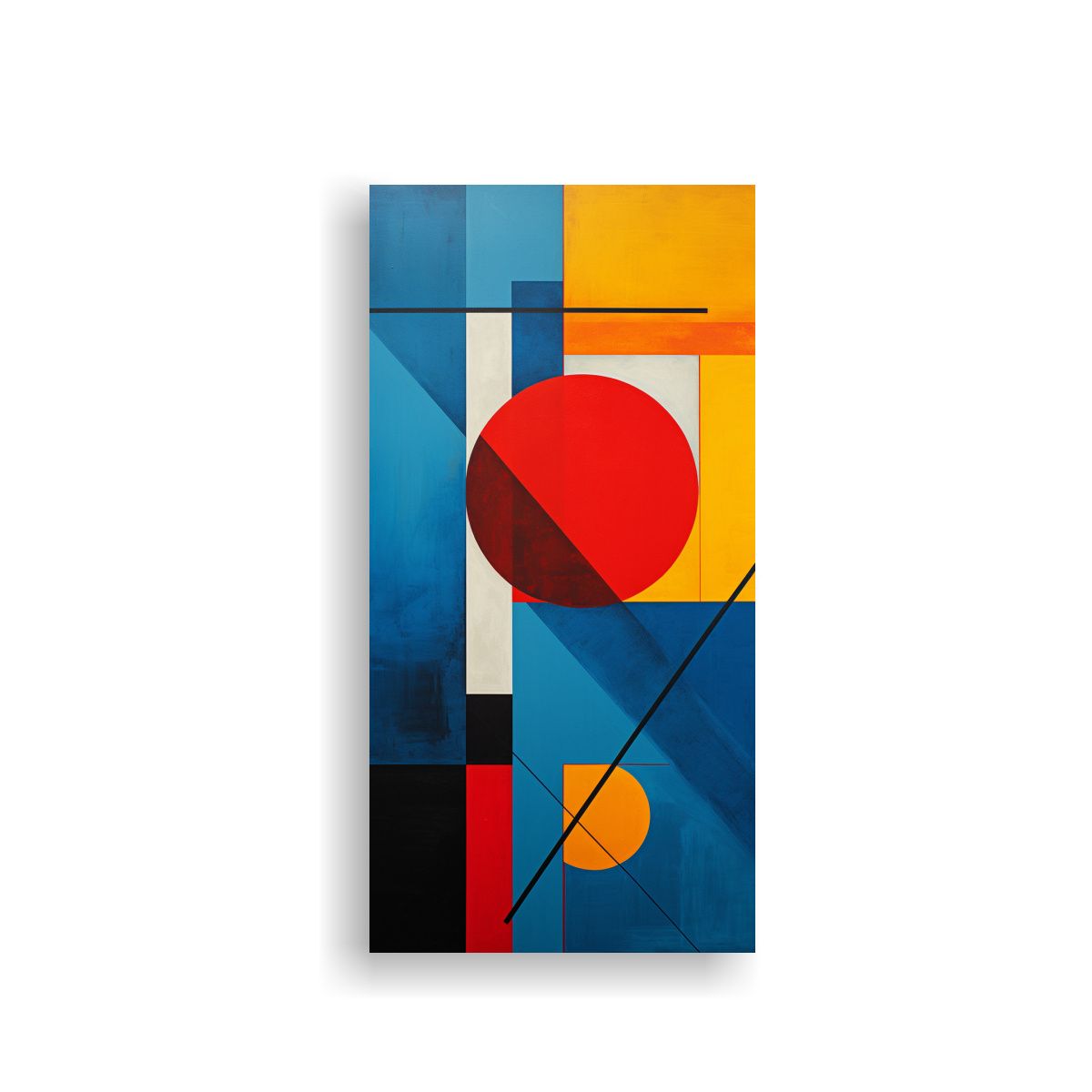 GENERICO - Lienzo Decorativo Mural Abstracto Geométrico Con 40x80 Cm