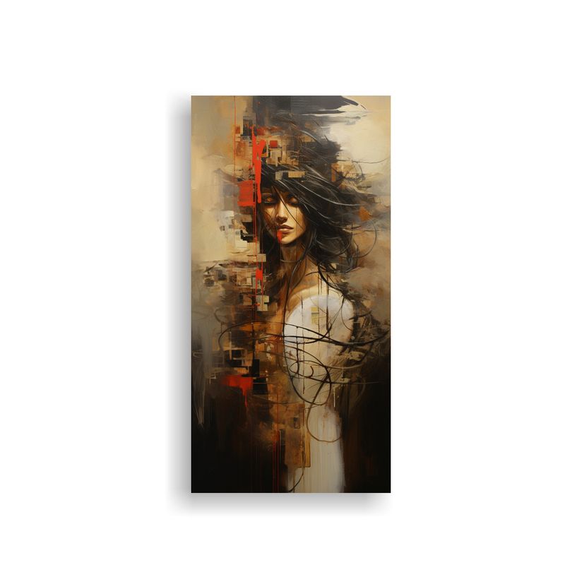 GENERICO - Cuadro Tema Vida Capas De Memorias Abstractas 50x100 Cm