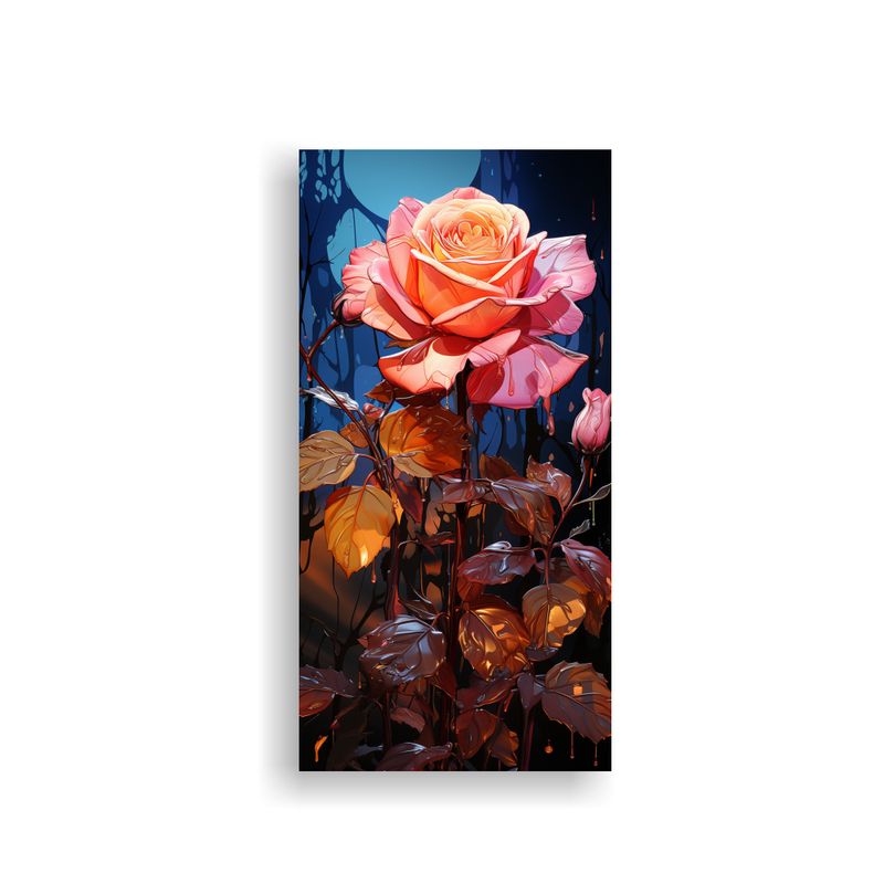 GENERICO - Cuadro Decorativo Alegría Rosa Arte Pop 30x60 Cm