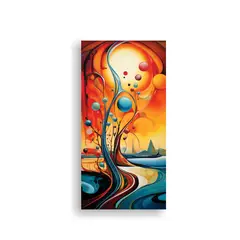 GENERICO - Cuadro Decorativo Arte De Pared Calidos Visual 40x80 Cm