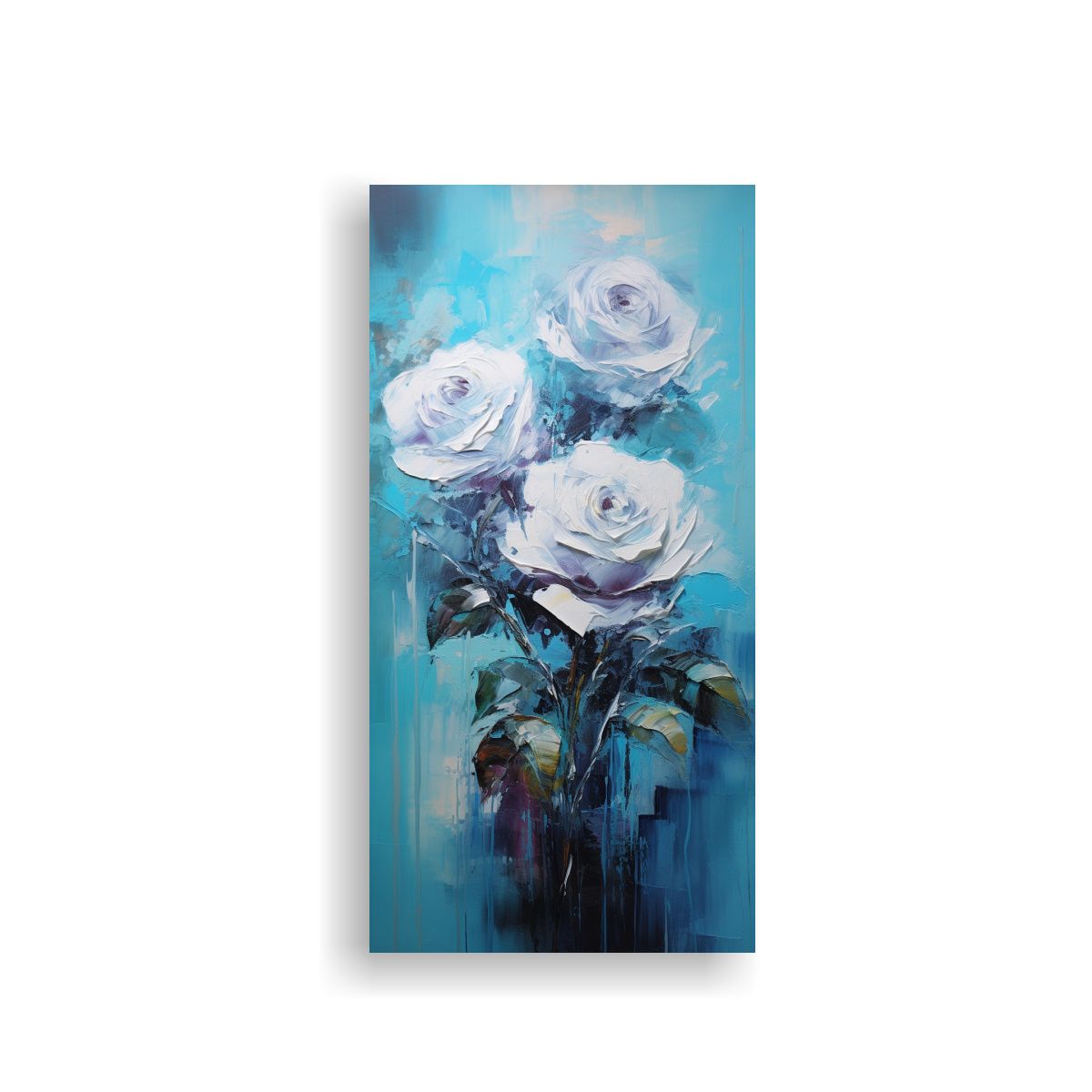 GENERICO - Pintura En Lienzo De Forma De Regalo Con Rosas 20x40 Cm