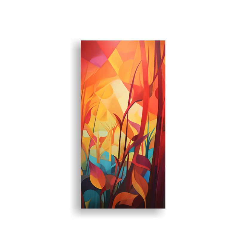 GENERICO - 1 Cuadro Verano En La Tarde Esencia Abstracta De 20x40 Cm