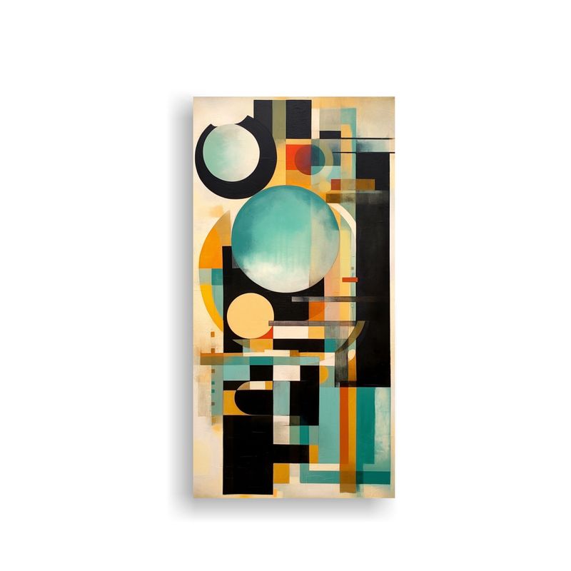 GENERICO - Cuadro Impreso Estilo Abstracto De Solares Con 60x120 Cm