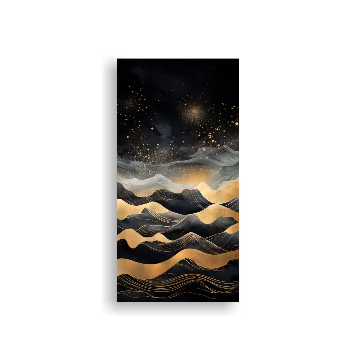 GENERICO - Pintura De Paisaje De Montaña Con Estilo 20x40 Cm