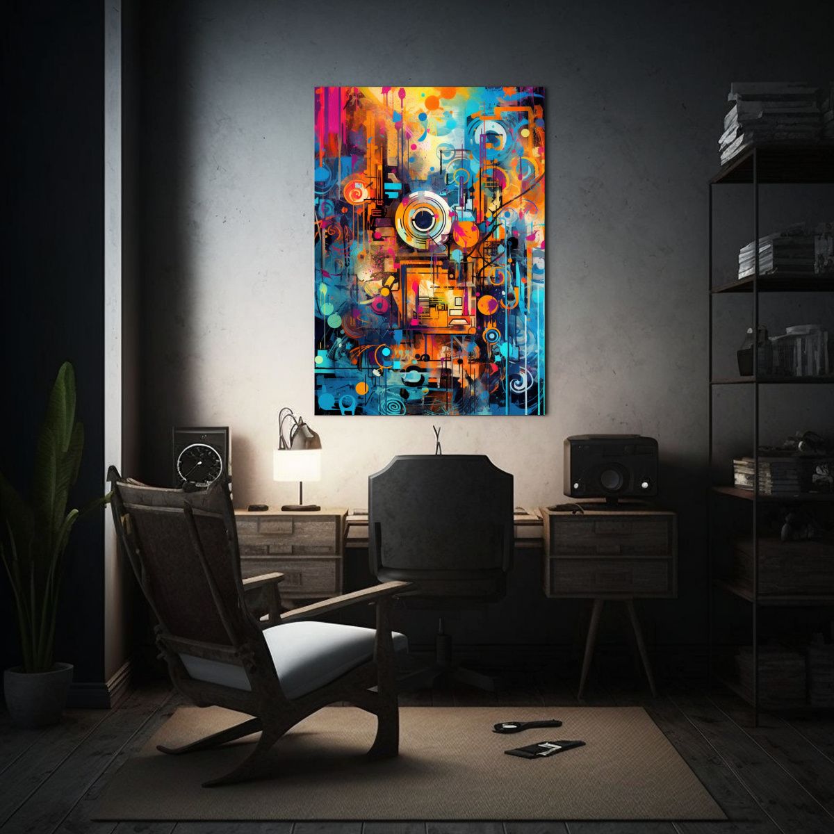 GENERICO - Mural Digital De Diseño Inspirado En Arte 80x120 Cm