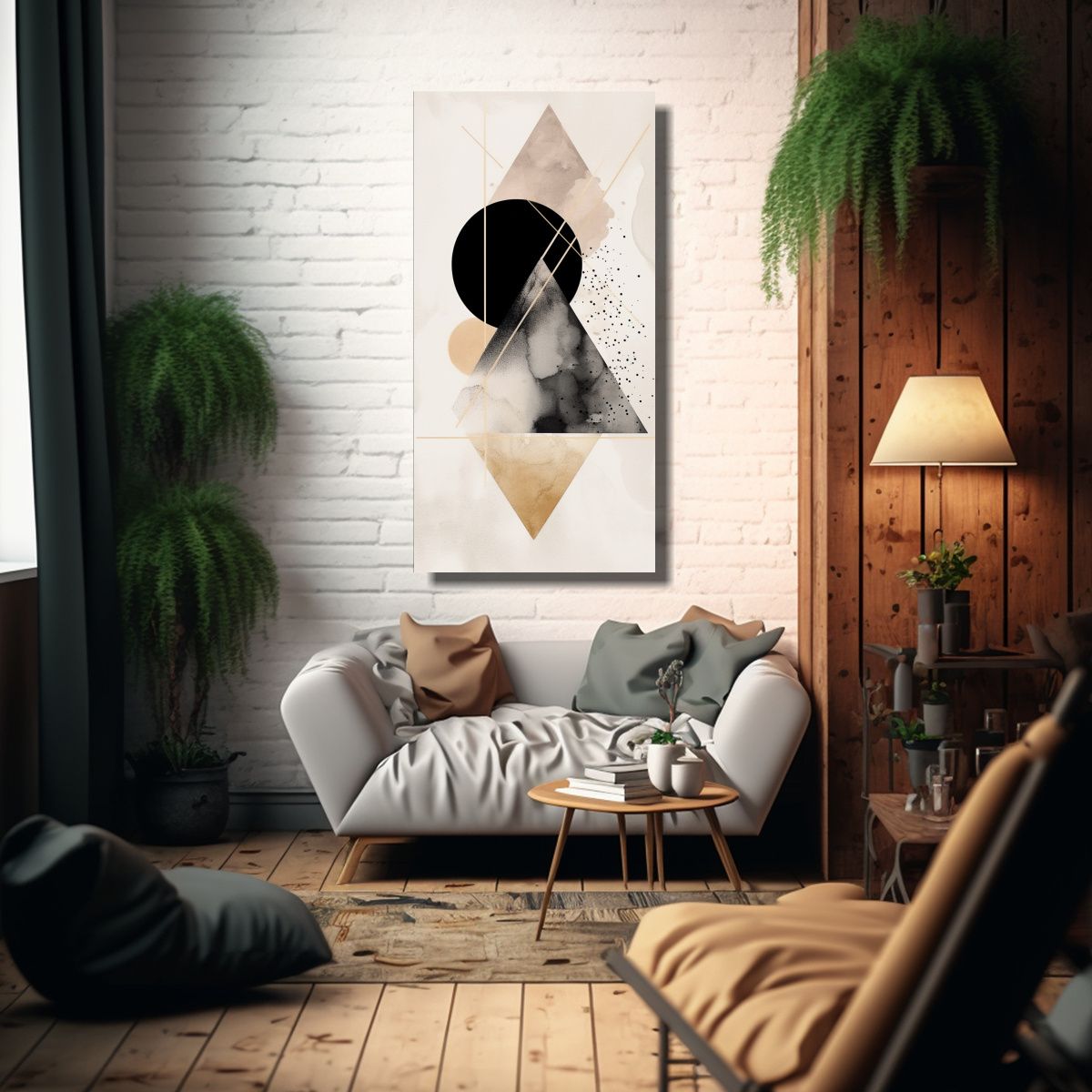 GENERICO - Cuadro Arte Naturaleza Viva En Blanco Y Negro 80x160 Cm