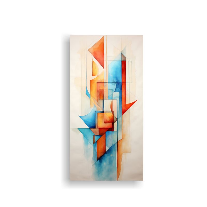 GENERICO - Pintura Abstracta De Tela Con Detalles 70x140 Cm