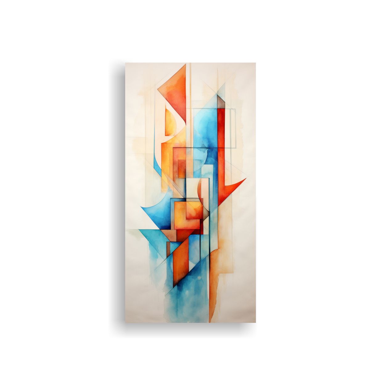 GENERICO - Pintura Abstracta De Tela Con Detalles 70x140 Cm