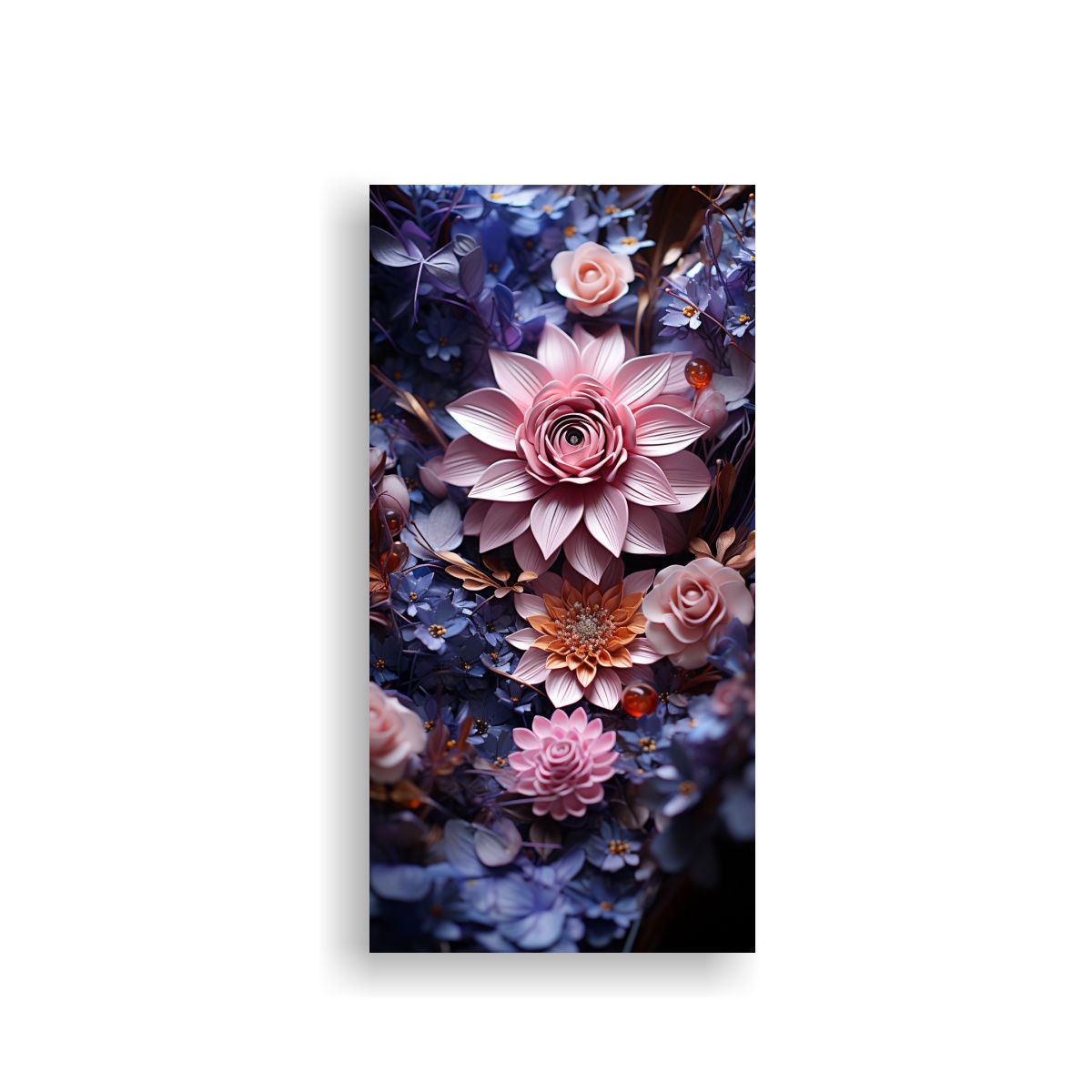 GENERICO - Cuadro Abstracto Fantasia Sobre Rosa Flotando 70x140 Cm