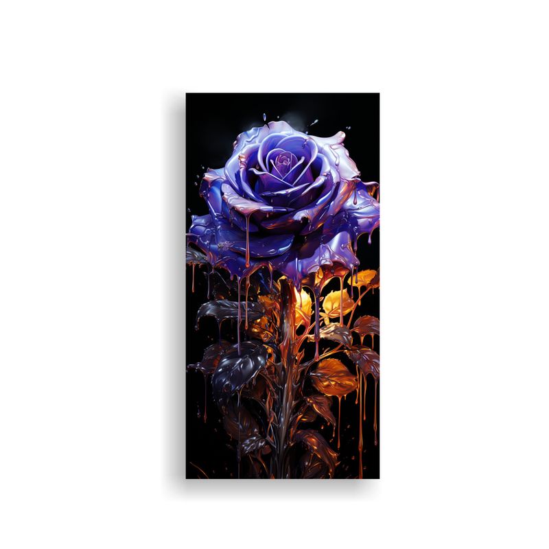 GENERICO - Cuadro Calidos Motivo Rosa Venenosa Sobre Fondo 70x140 Cm