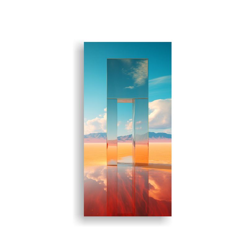 GENERICO - Cuadro Expresión Abstracta Para Comedor Paisaje 70x140 Cm