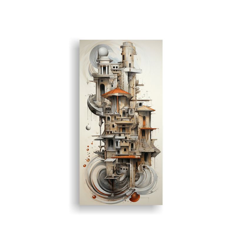 GENERICO - Cuadro De Decoración Fusión Abstracta De 60x120 Cm