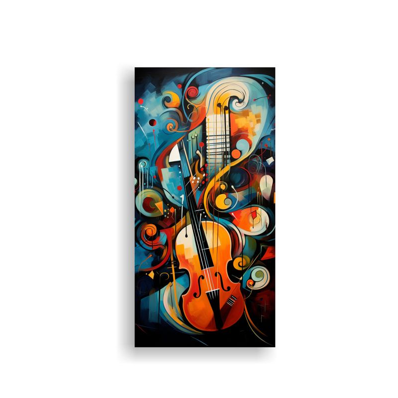 GENERICO - Cuadro Abstracto Fusion Emociones Y Música 80x160 Cm
