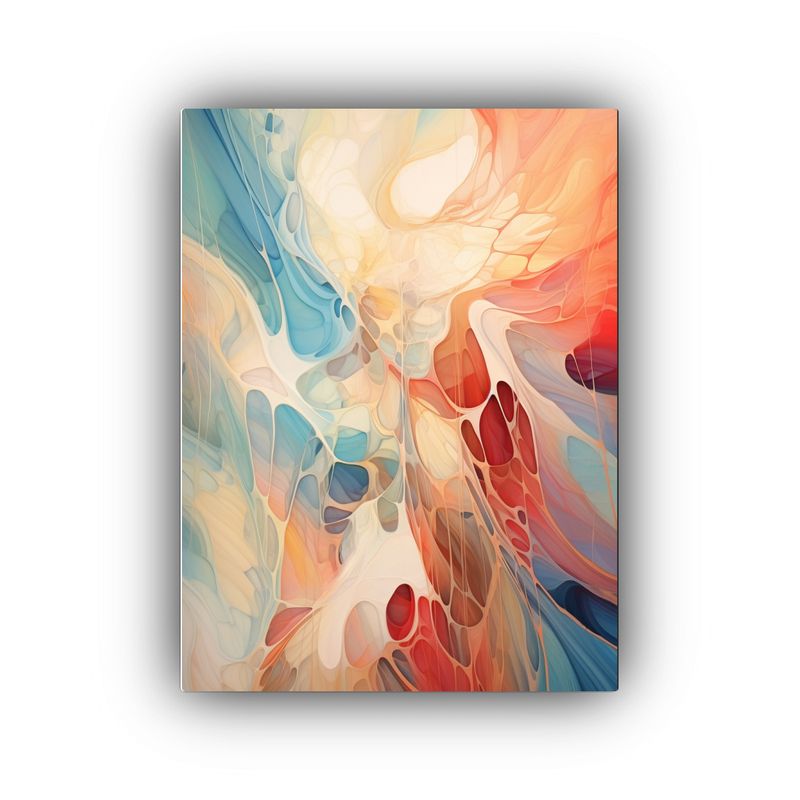 GENERICO - Pinturas Abstractas De Líneas Suaves En Estilo 80x120 Cm