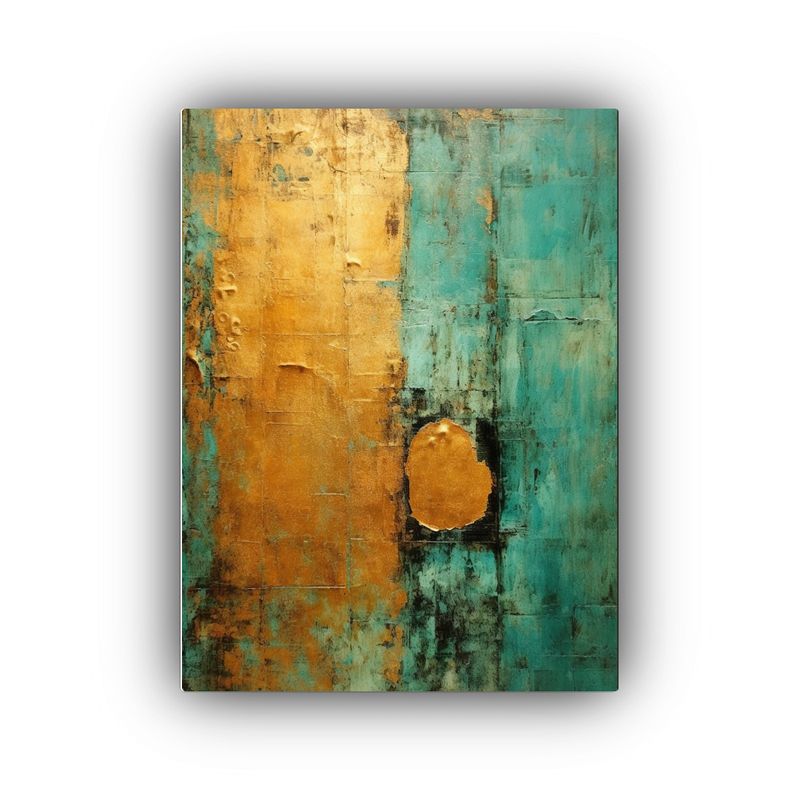 GENERICO - Pintura Mixta Abstracta Moderna Con Visión 80x120 Cm