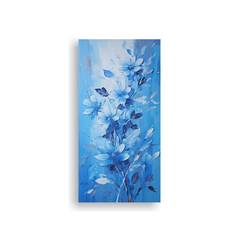 GENERICO - Pintura En Lienzo De Girasoles Azules Estilo 50x100 Cm