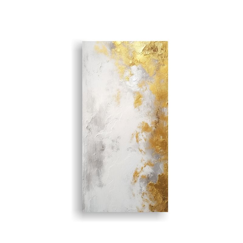 GENERICO - Pintura Decorativa En Bastidor Con Textura Dorada 50x100 Cm