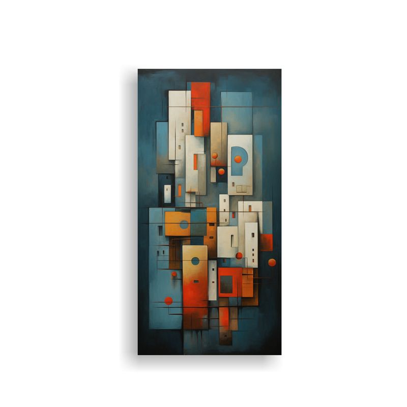 GENERICO - Cuadros Abstractos En Bastidor Para Decoración 20x40 Cm
