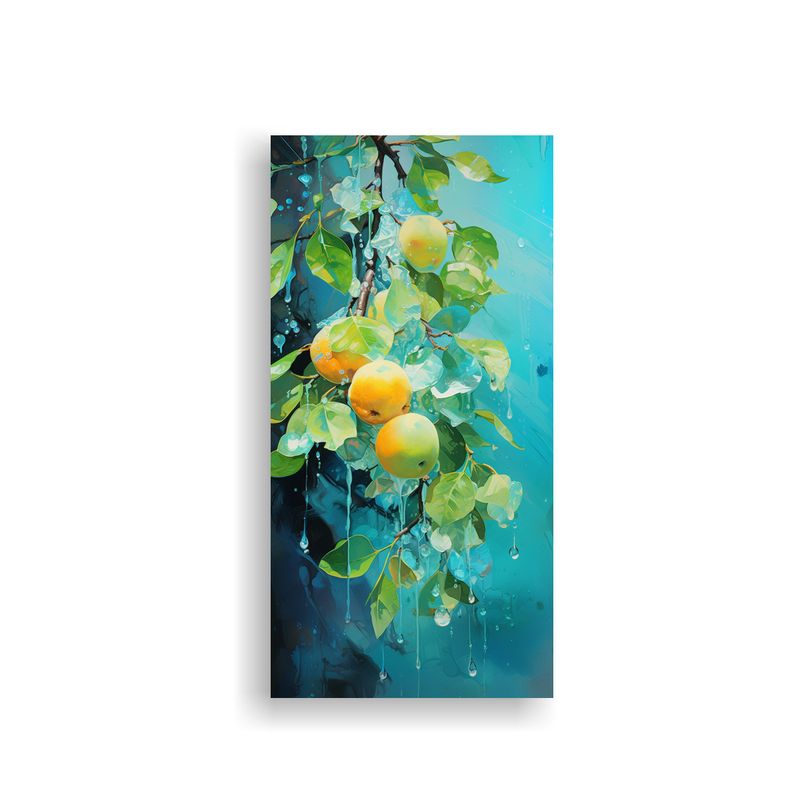 GENERICO - Cuadro Abstracto De árboles Frutales En Colores 50x100 Cm