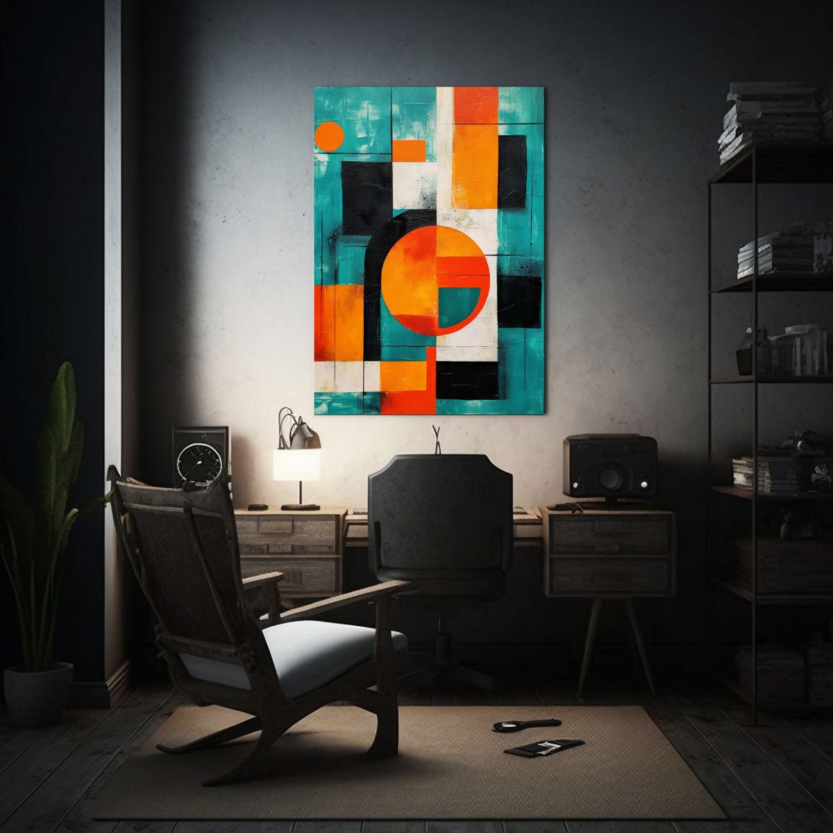 GENERICO - Tela En Bastidor Acuarela Baño Abstracto De Arte 80x120 Cm