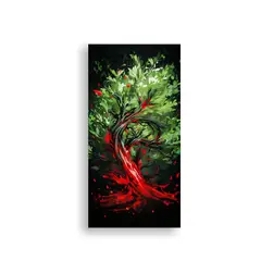 GENERICO - Pintura Decorativa De árbol De Olivo En Colores 40x80 Cm