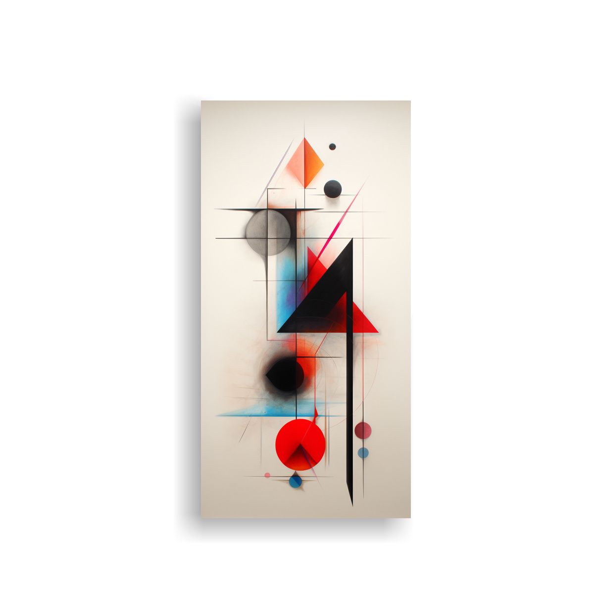 GENERICO - Pintura Abstracta Geométrica Arte Patron Intenso 50x100 Cm