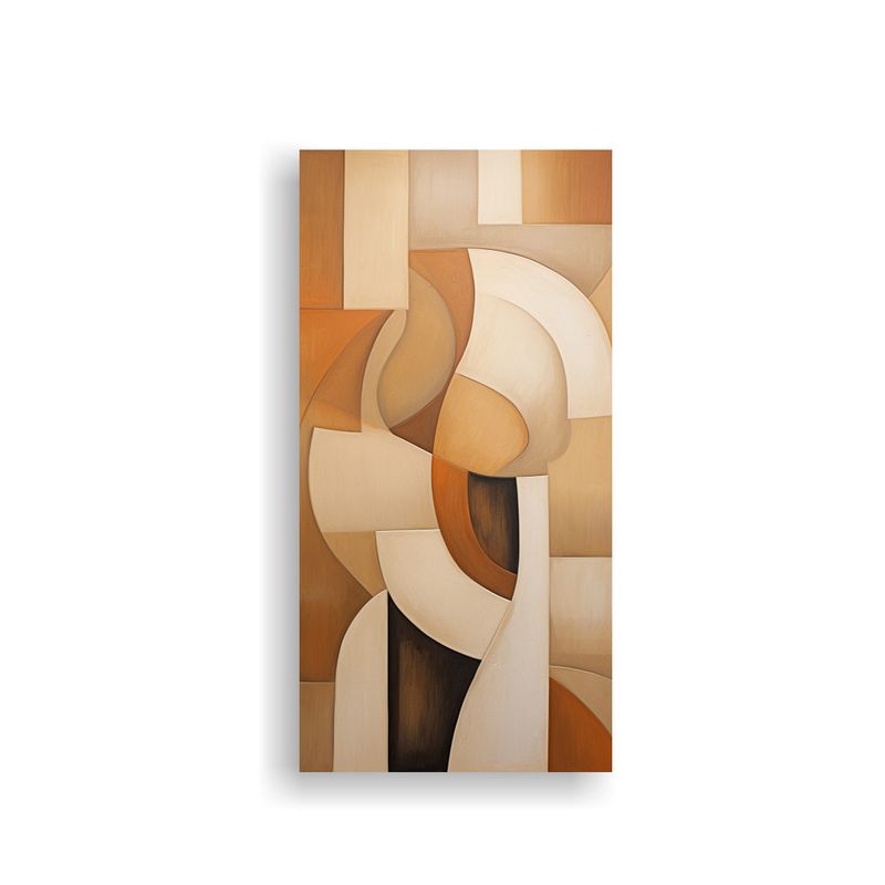 GENERICO - Pintura Abstracta Beige Para Decoración Arte Y 40x80 Cm