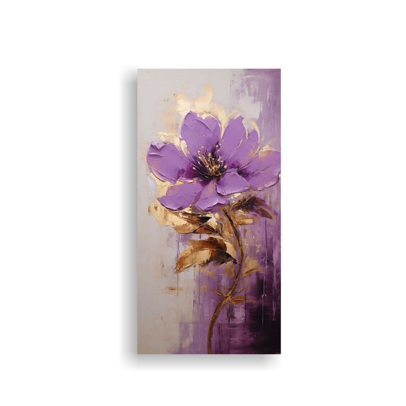 GENERICO - Pintura En Lienzo Flor Púrpura En Estilo 60x120 Cm
