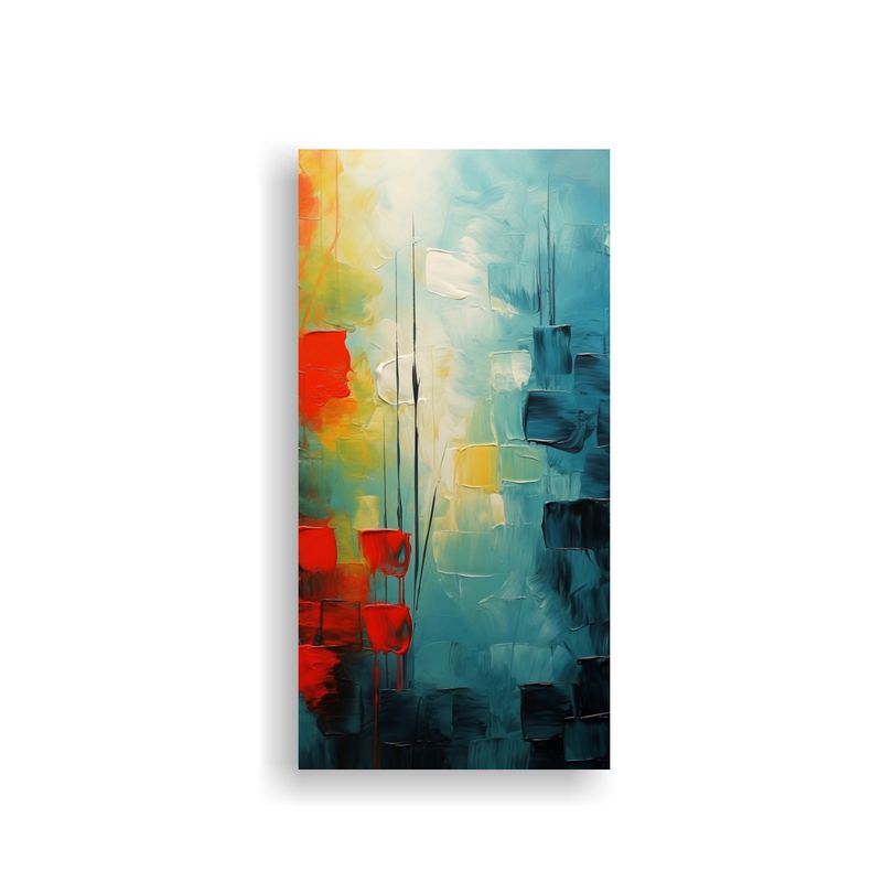 GENERICO - Pintura Abstracta Original De Bosque 70x140 Cm