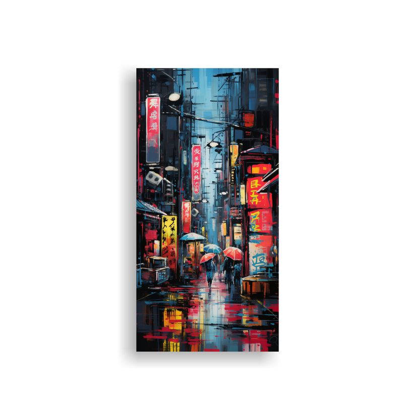 GENERICO - Lienzo Decorativo Simetría Abstracta Que Evoca 80x160 Cm