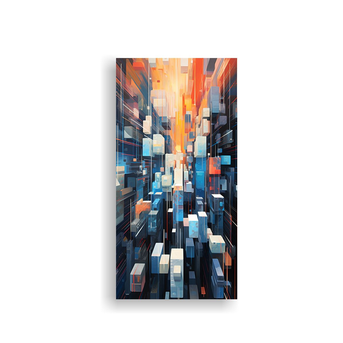 GENERICO - Cuadro Decoración Belleza Natural De La Ciudad 40x80 Cm