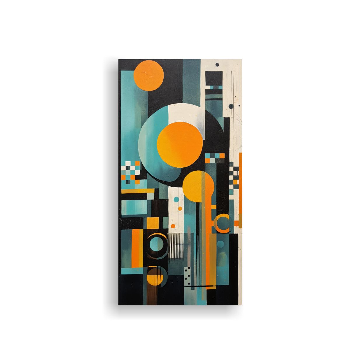 GENERICO - Tela En Bastidor Expresión Geométrica Abstracta 70x140 Cm