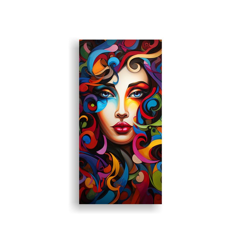 GENERICO - Pinturas Abstractas Colores Cálidos Vanguardia 60x120 Cm
