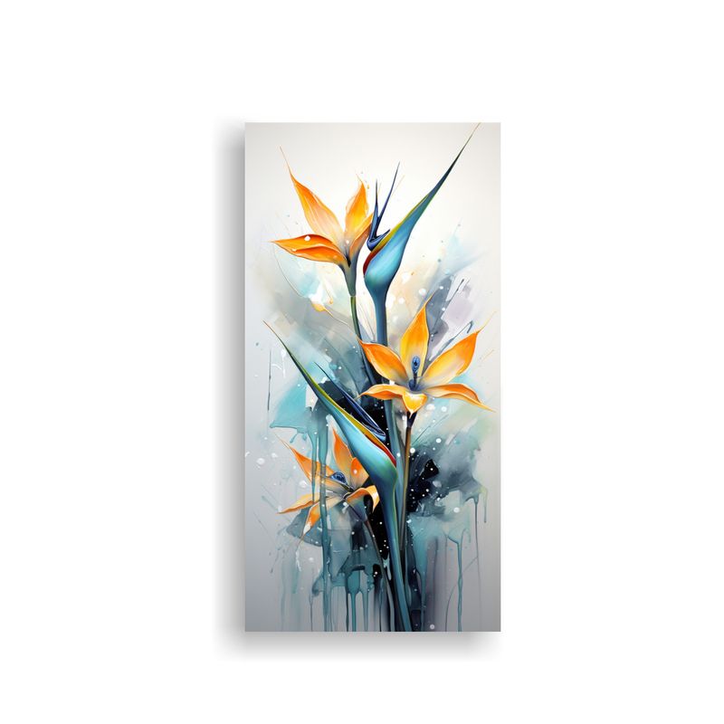 GENERICO - Cuadro Enigmático De Finas Líneas Aves Del 80x160 Cm