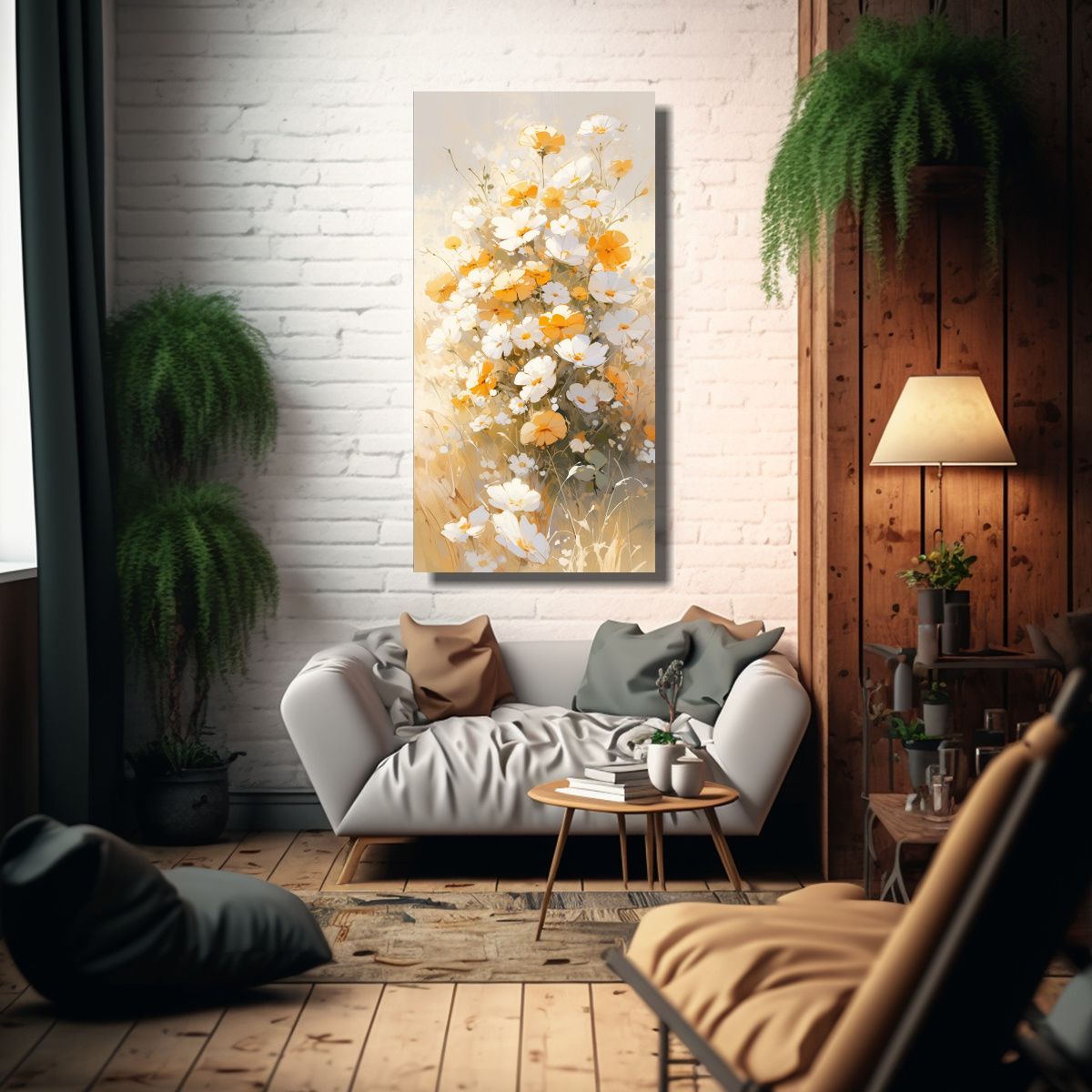 GENERICO - Arte Vintage Originalidad Pintura De Flores 80x160 Cm