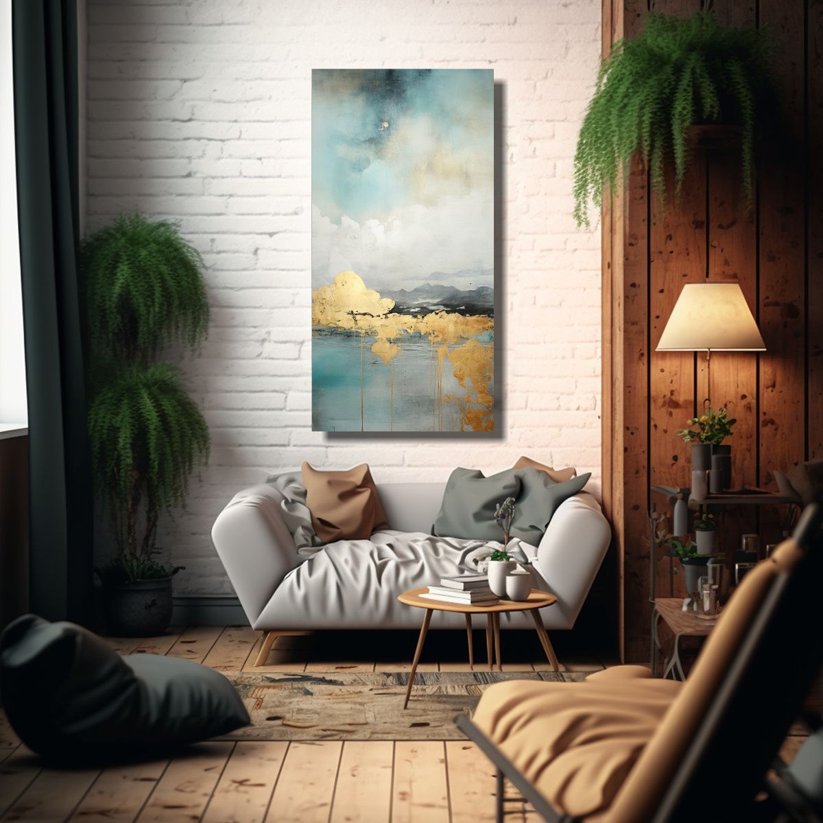 GENERICO - Pintura En Bastidor Vertical Escenario Con 80x160 Cm