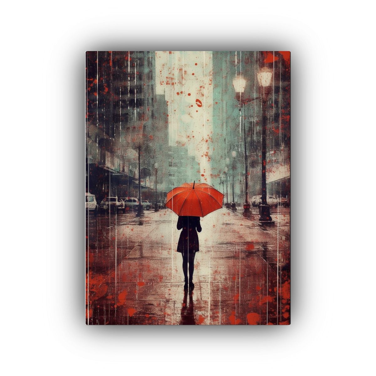 GENERICO - Arte Lluvia Intenso Lienzo Sintético Syr26 Por 80x120 Cm