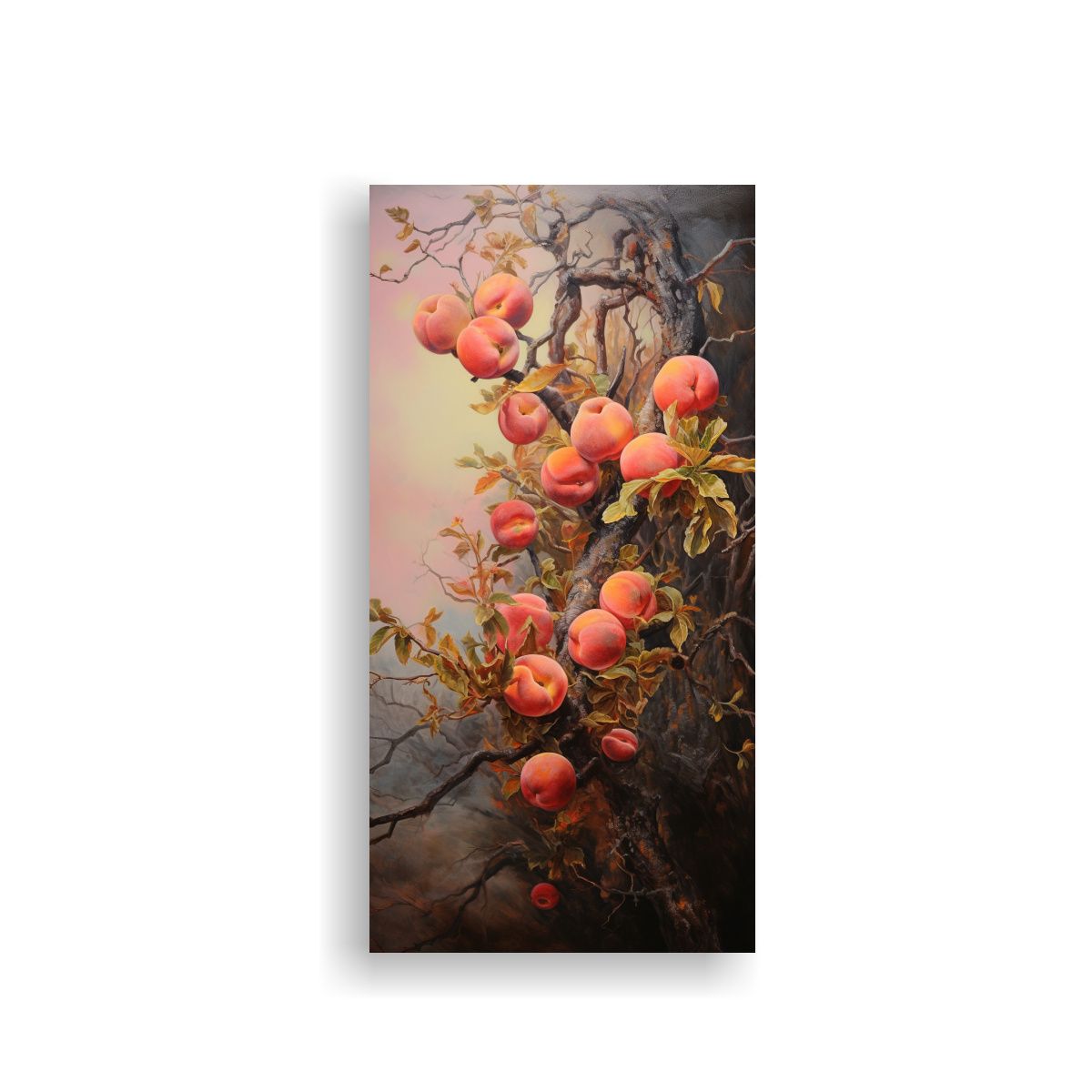 GENERICO - Pintura Abstracta De Un Melocotonero Alegría Y 80x160 Cm