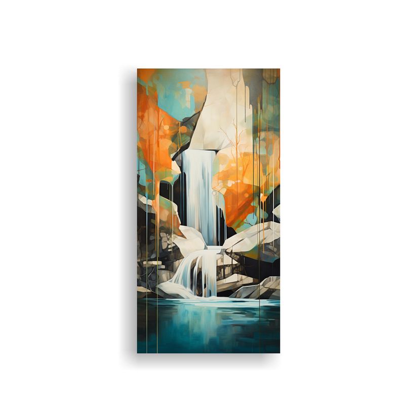 GENERICO - Pintura Decorativa Abstracta De Una Cascada 30x60 Cm