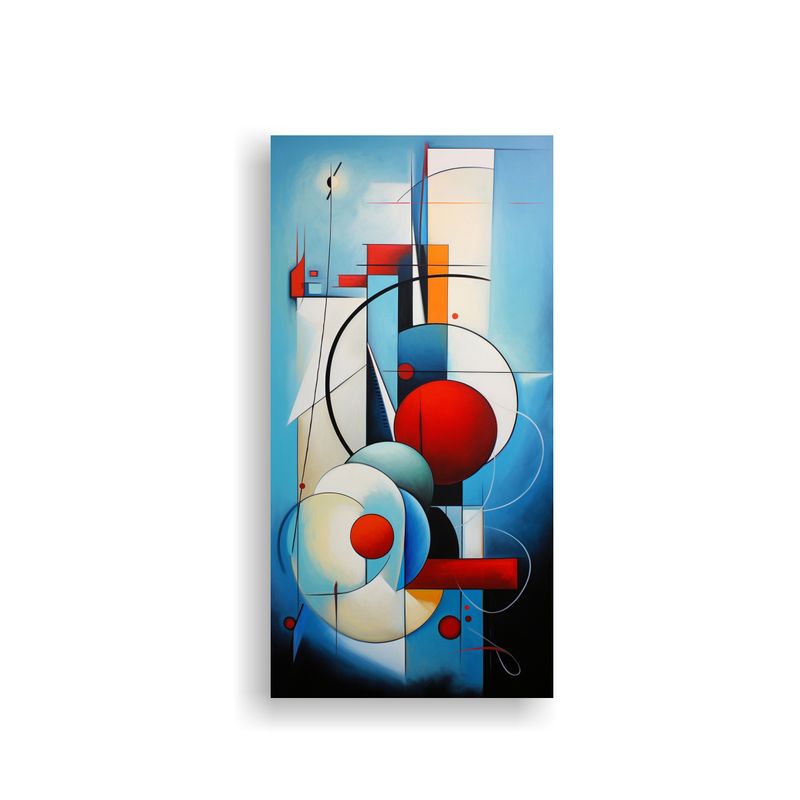GENERICO - Cuadro Abstracto Mar Exclusivo Composición única 20x40 Cm